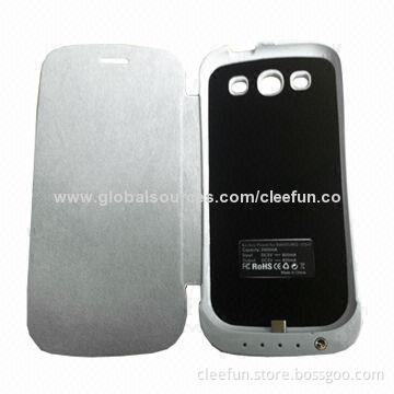2014 Popular 2,000mAh Power Bank Case for Samsung Galaxy S3, with Leather Cover